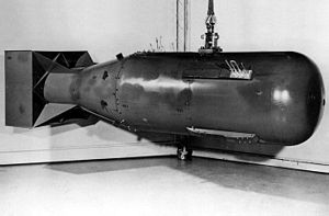 "Little boy" atomová bomba zhodená na Japonské mesto Hiroshima 6. Augusta 1945